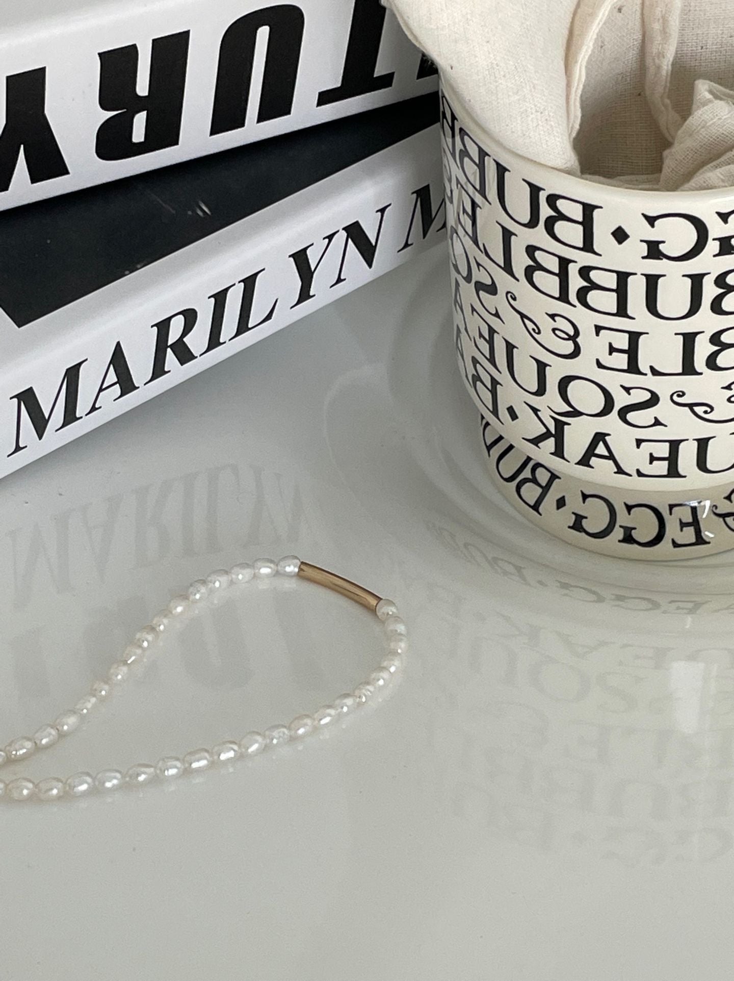Freshwater Pearl Necklace with 14K Gold-Filled Detail