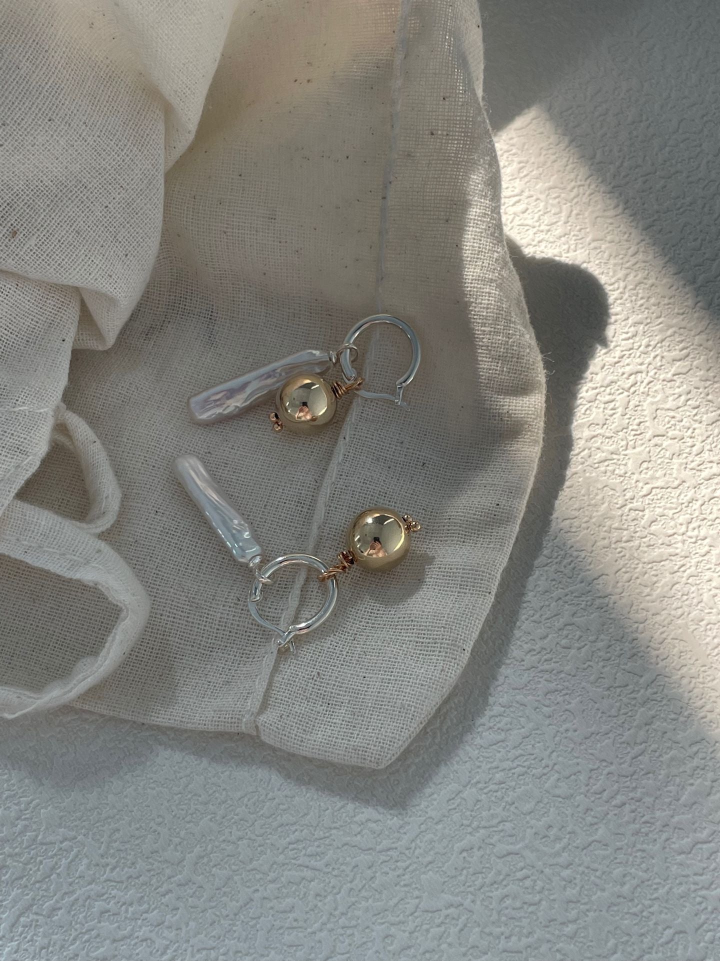 Baroque Pearl Earrings with Sterling Silver