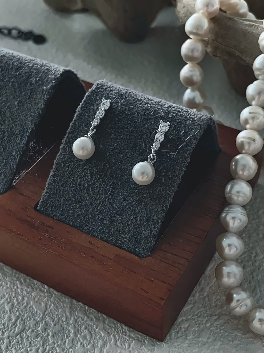 Freshwater Pearl Earrings with Sterling Silver