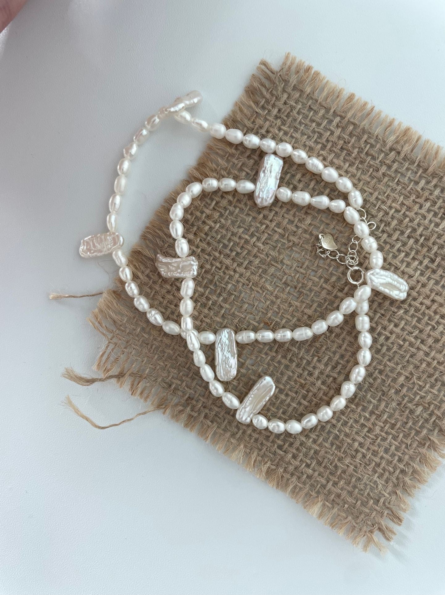 Baroque Pearl Necklace with Sterling Silver