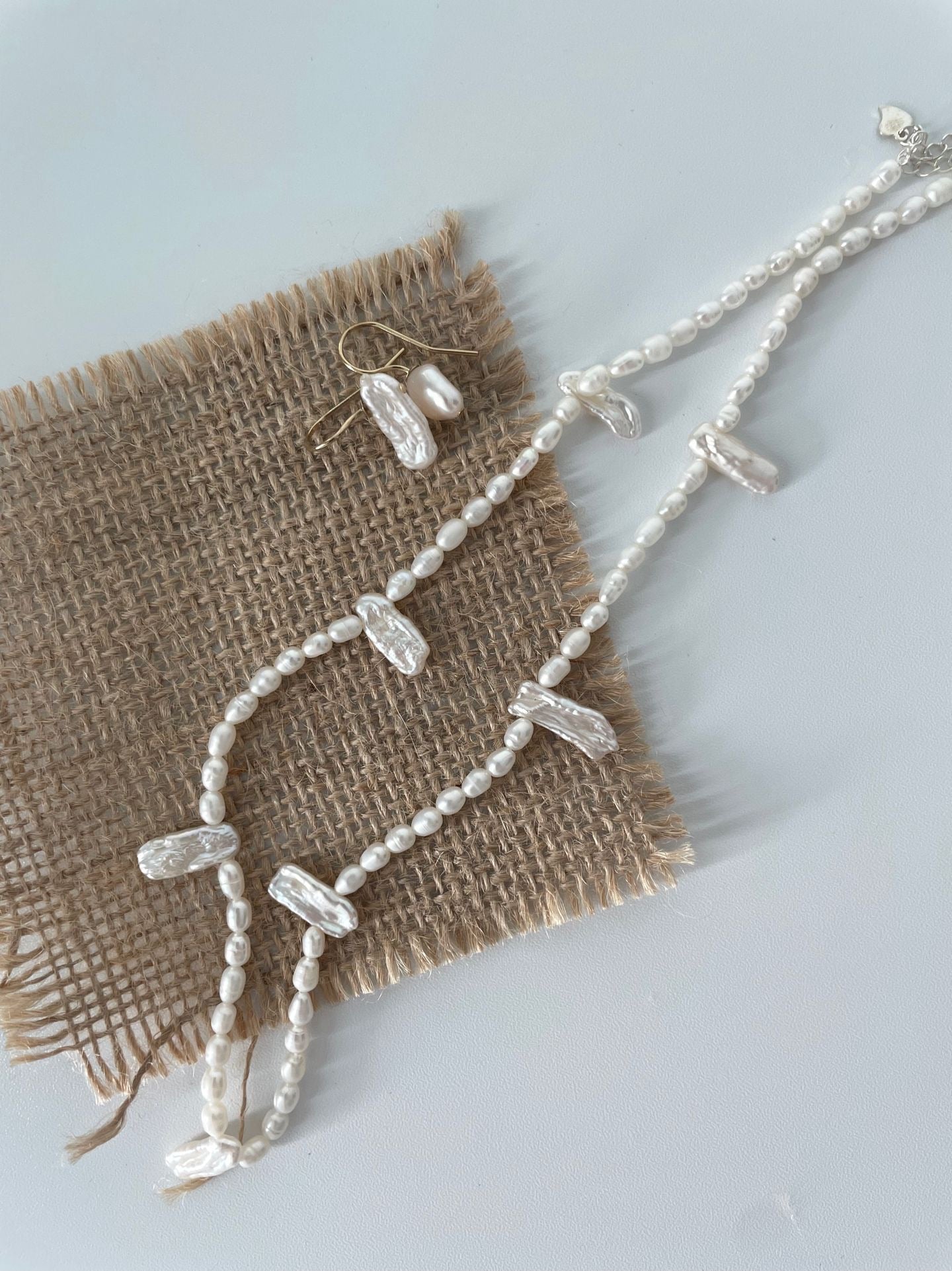 Baroque Pearl Necklace with Sterling Silver